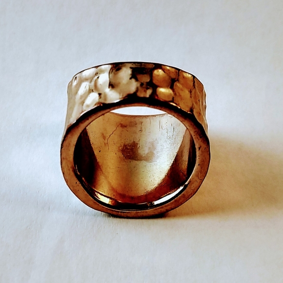 Dimpled Ring Gold Colored - Picture 3 of 8